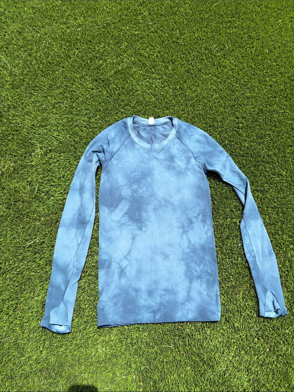 lululemon Athletica Blue Ribbed long sleeve Top